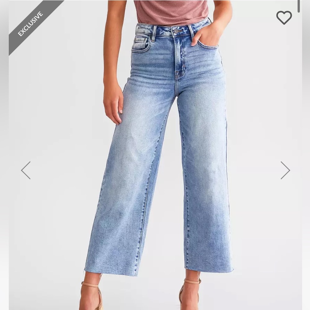 HIDDEN Nori Cropped Wide Leg Jean